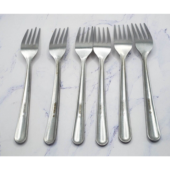 6 Pack Dominion Dinner Forks Stainless Steel Fork Brand Ware Flatware - Picture 2 of 8